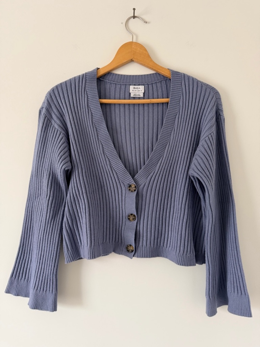 RVCA Cropped Ribbed Cardigan